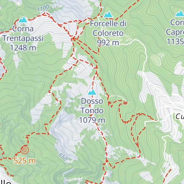 Map of Dosso Tondo
