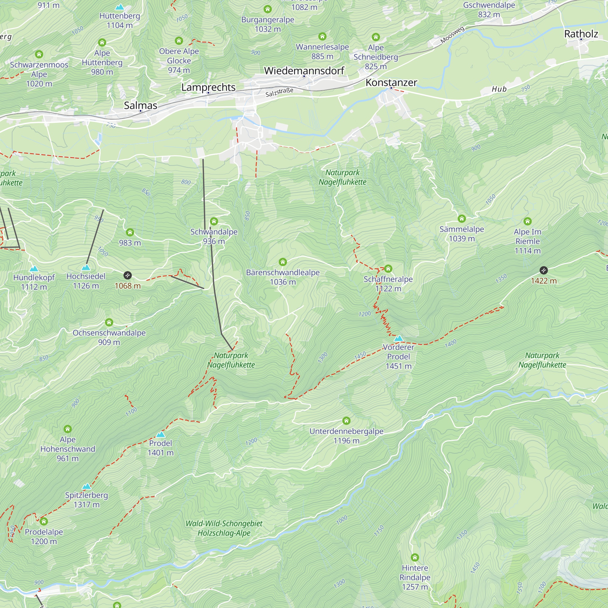Alpe Mittelkamm map