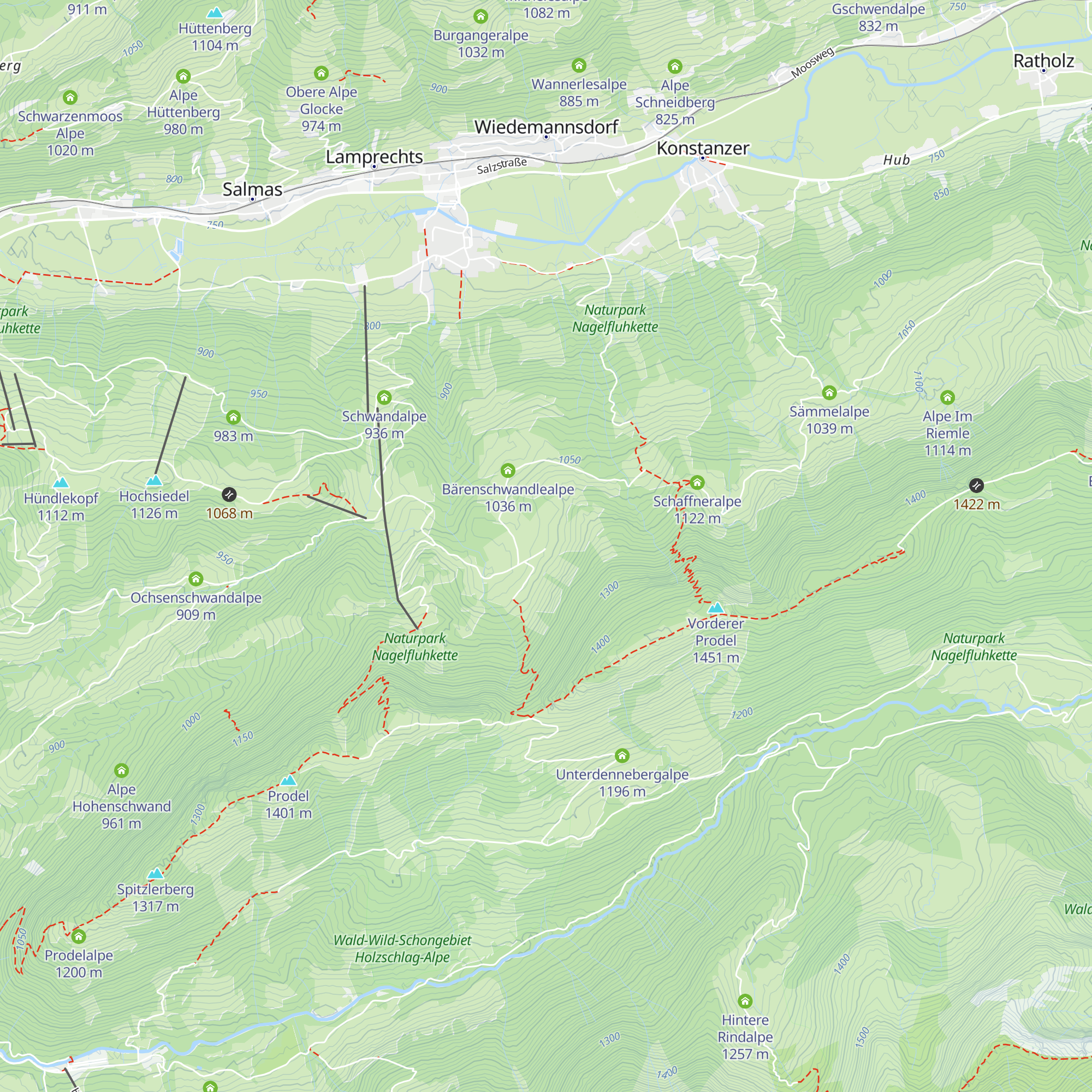 Alpe Mittelkamm map