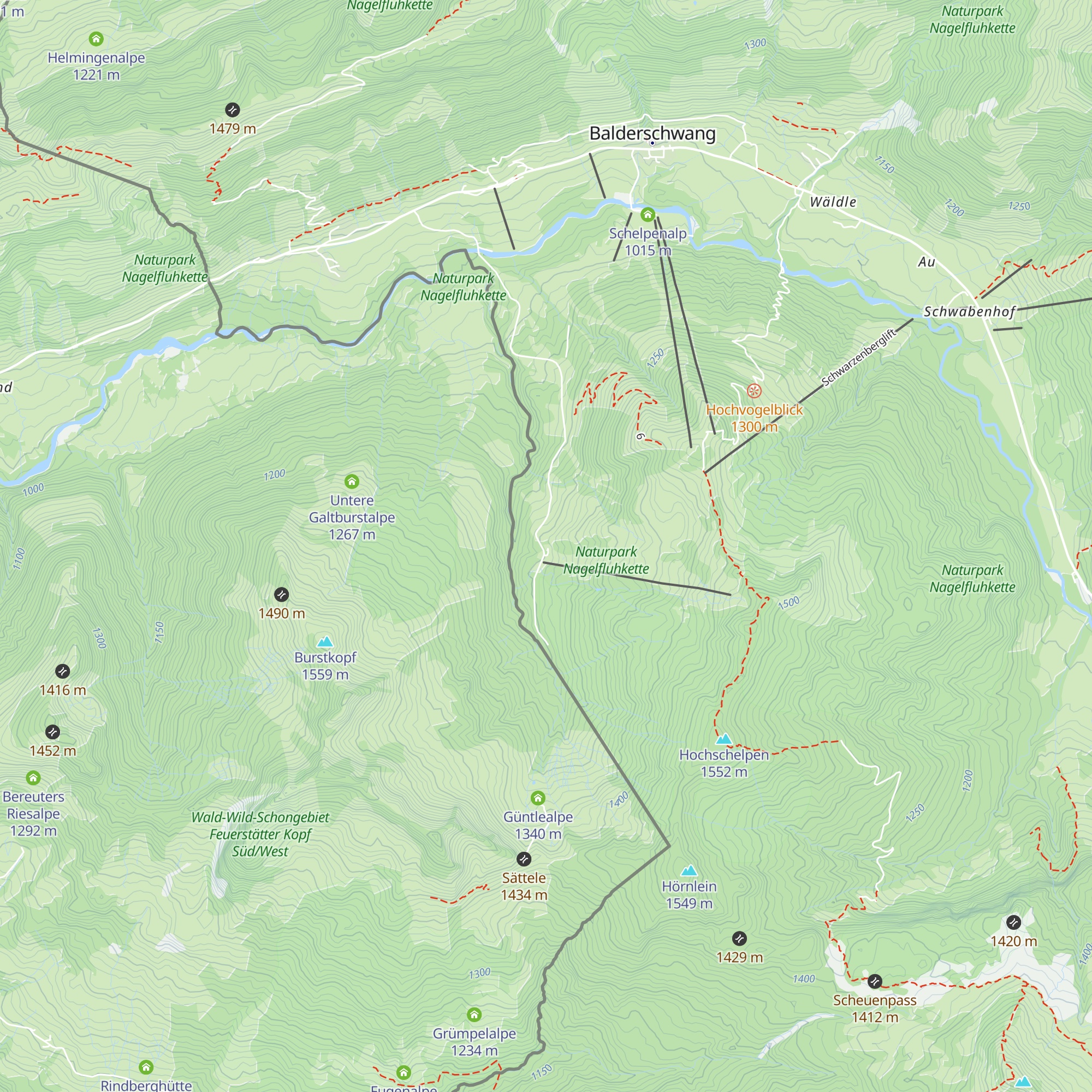 Fuchsalm map