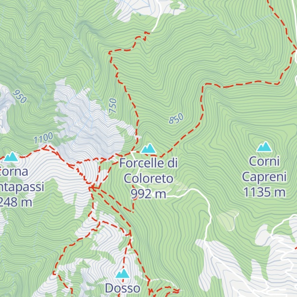 Map of Forcelle di Coloreto
