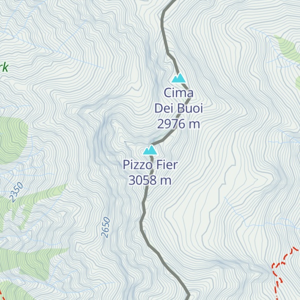Map of Pizzo Fier