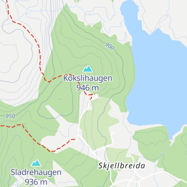 Map of Skjellbreidhytta