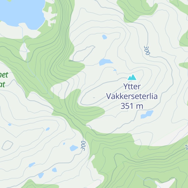 Map of Vakkersæterliheia