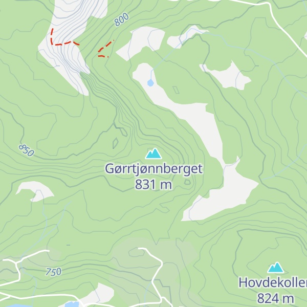 Map of Gørrtjønnberget