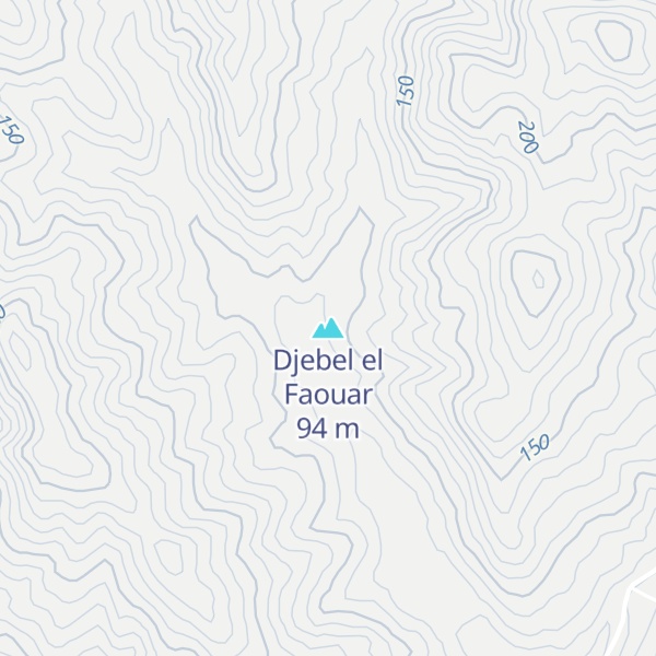 Map of Djebel el Faouar