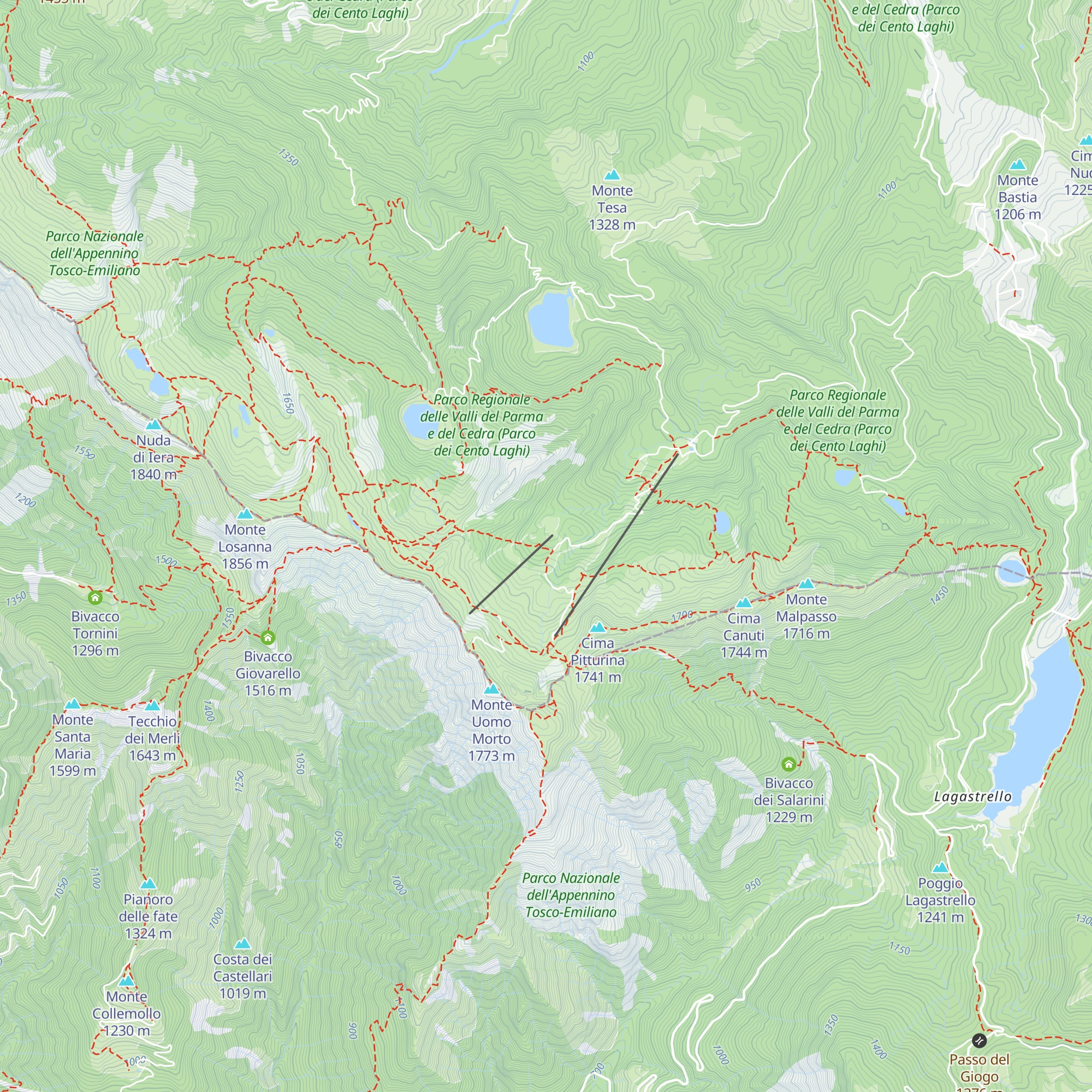 Capanna Biancani map