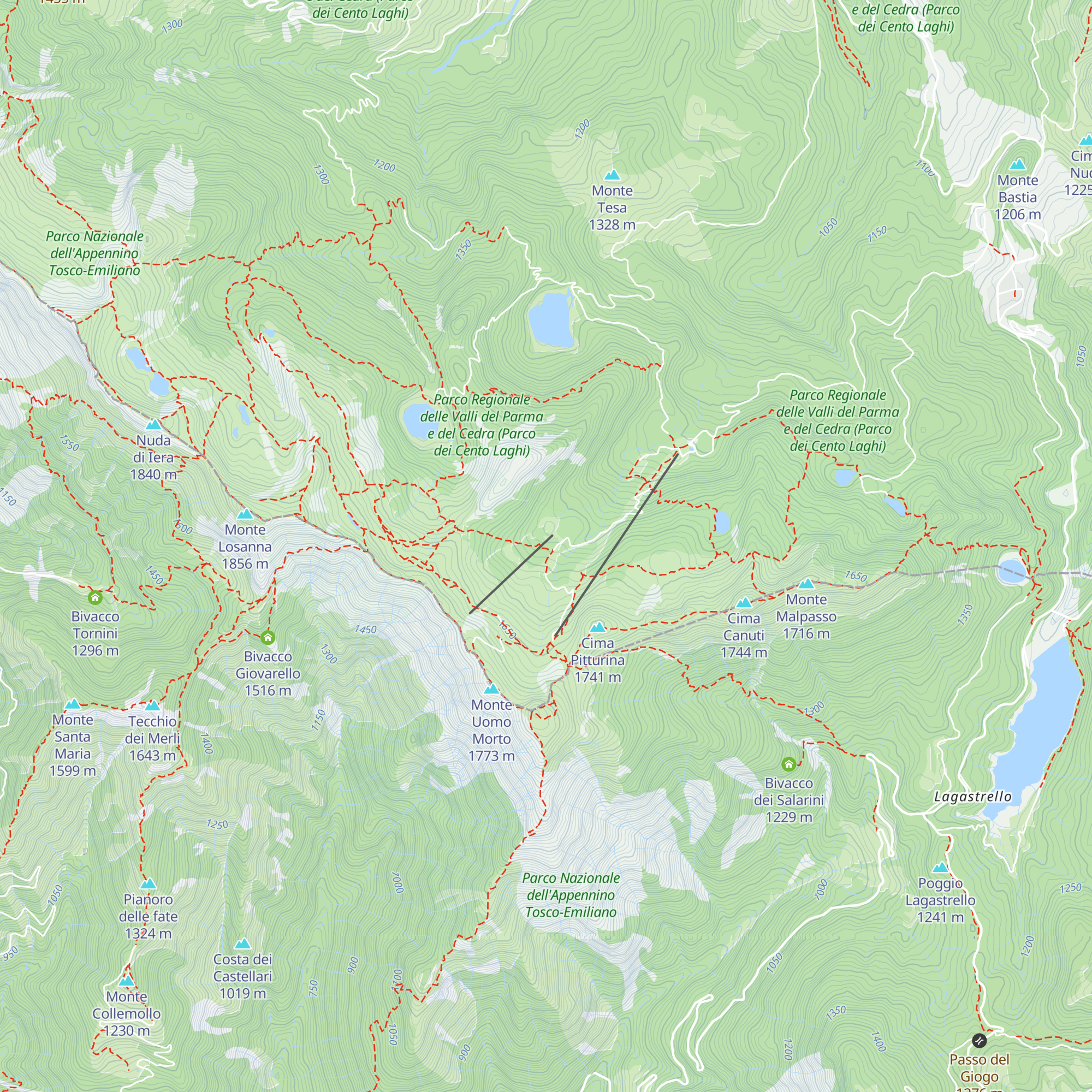 Capanna Biancani map