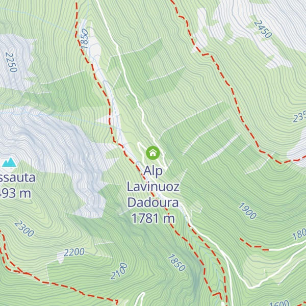 Map of Alp Lavinuoz Dadoura