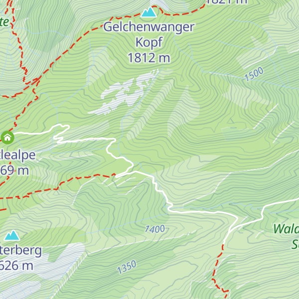 Map of Untergelchenwangalpe