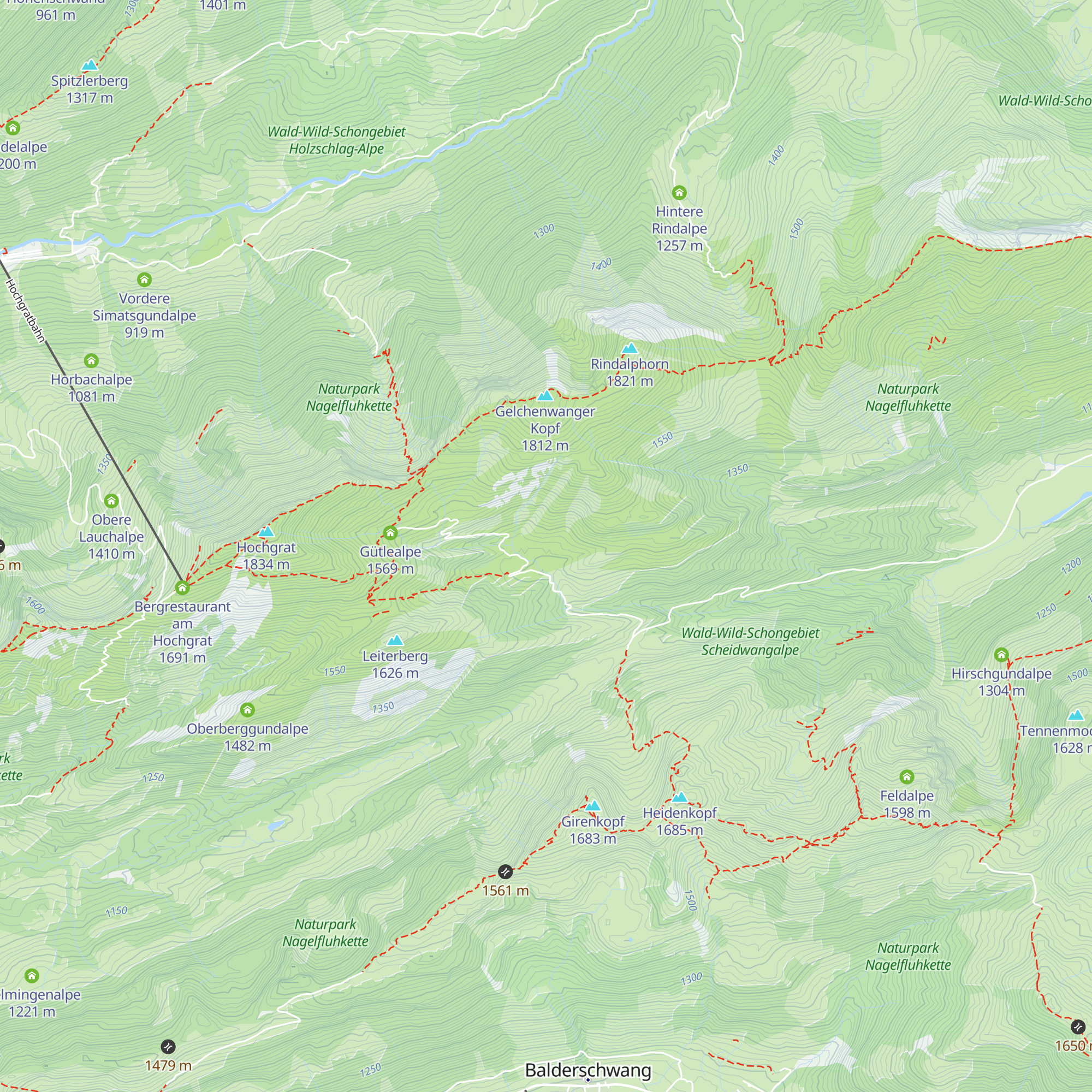 Untergelchenwangalpe map