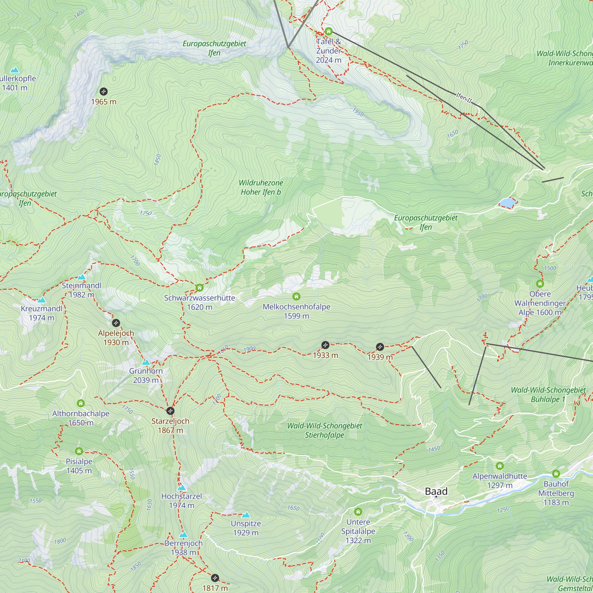 Melkochsenhofalpe map