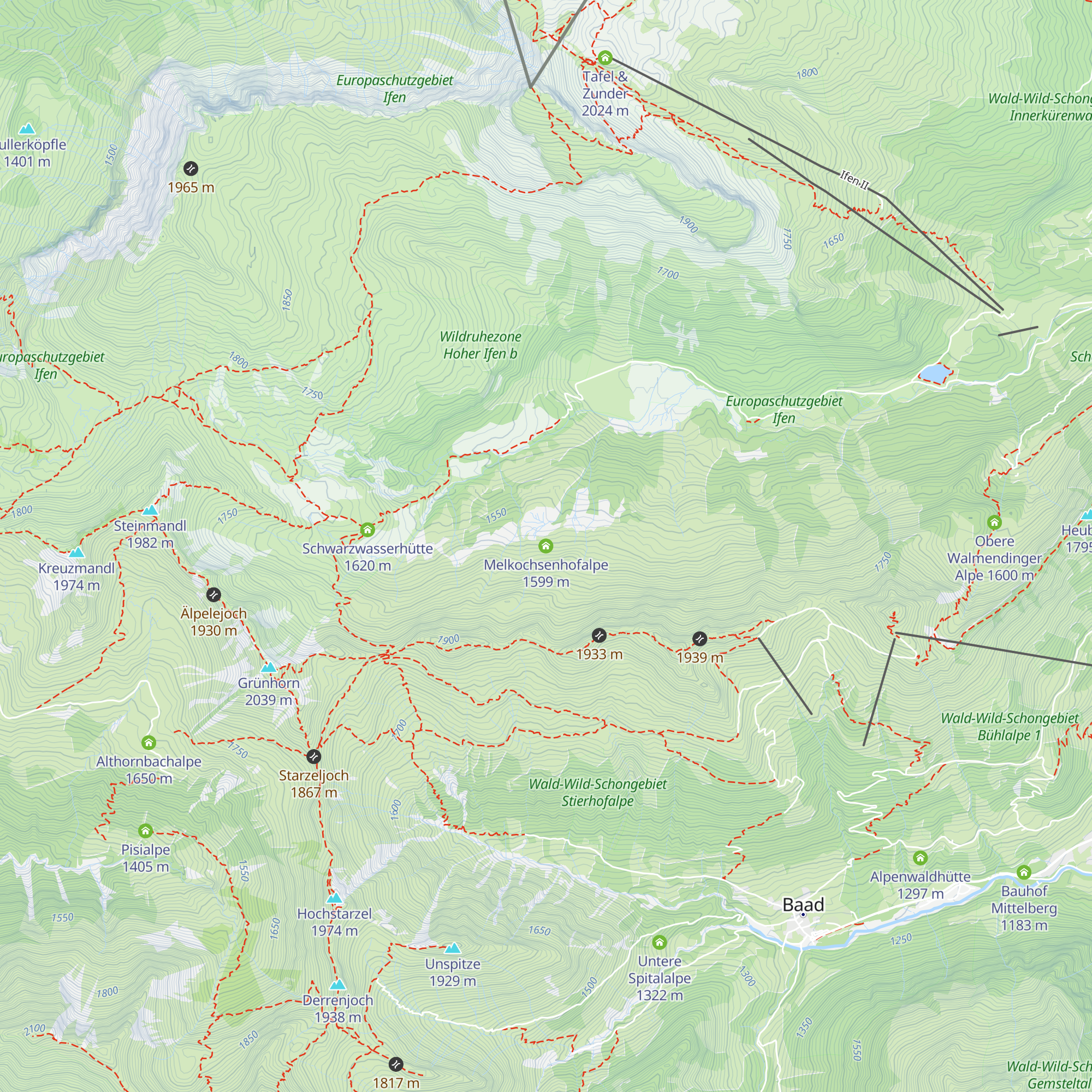 Melkochsenhofalpe map