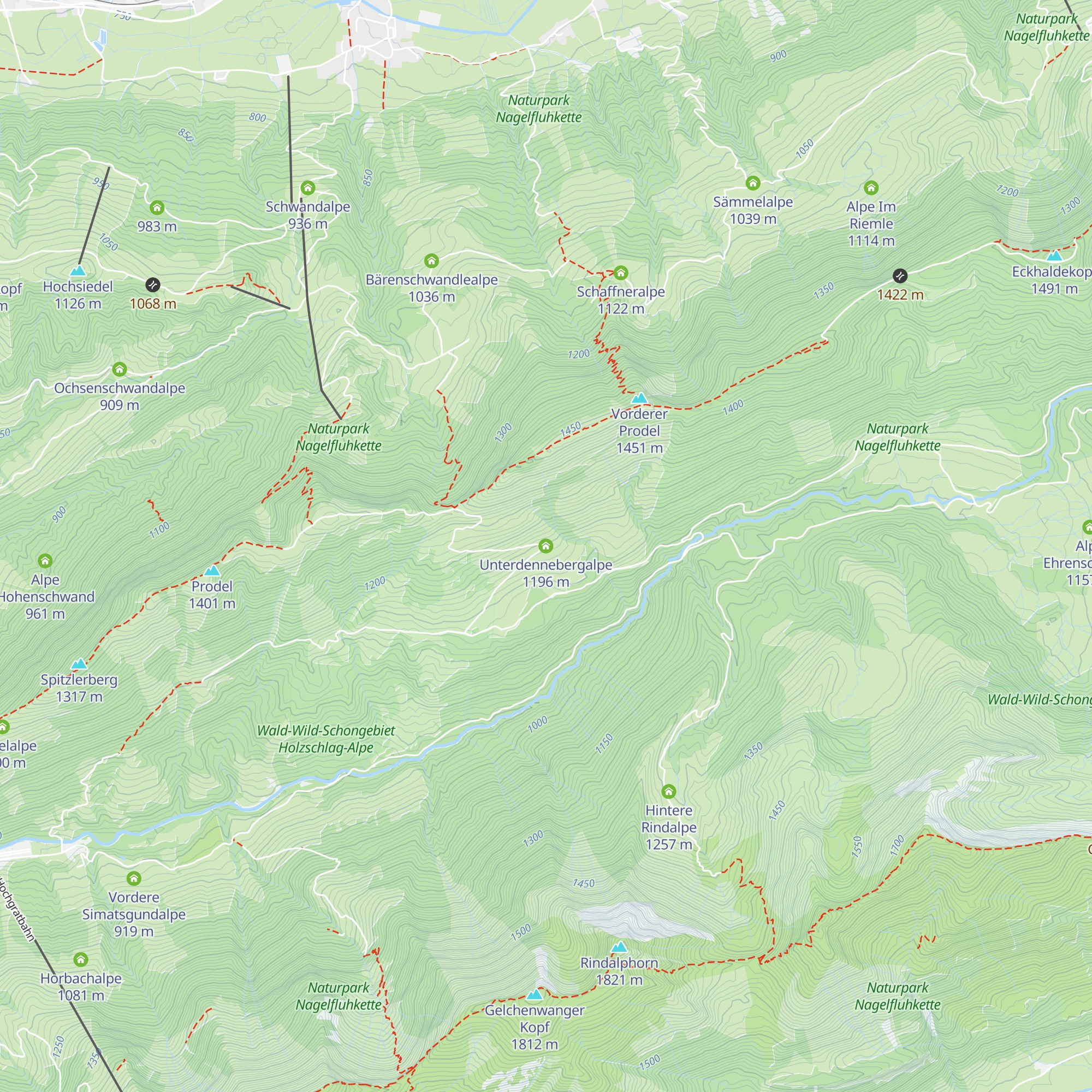 Unterdennebergalpe map