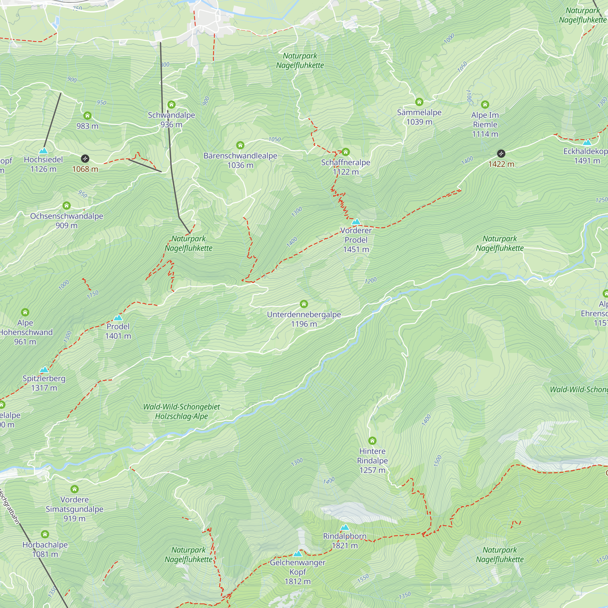 Unterdennebergalpe map