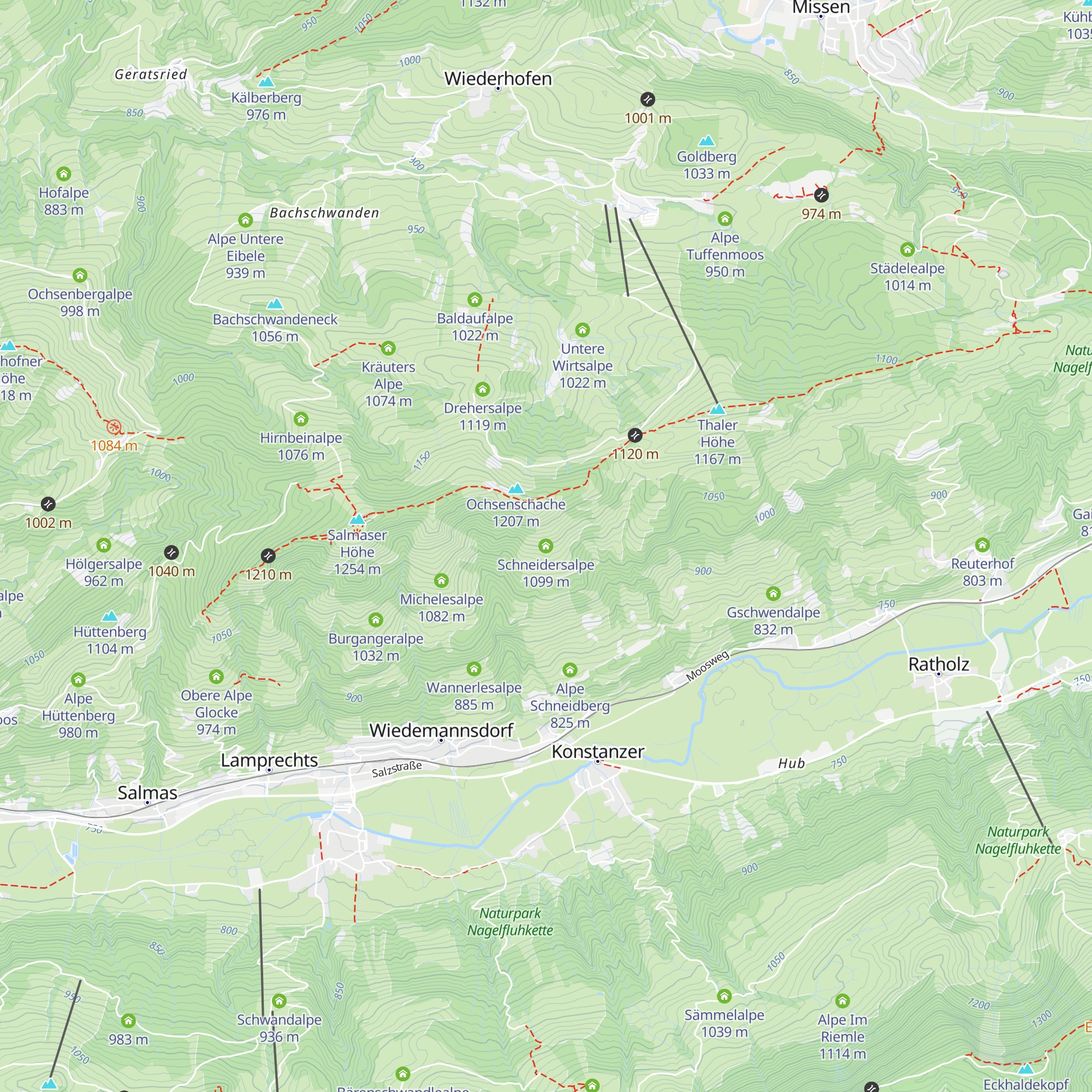 Schneidersalpe map
