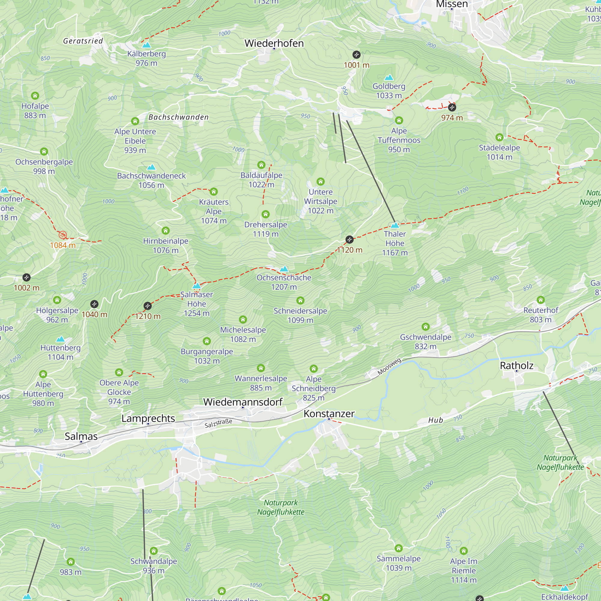 Schneidersalpe map