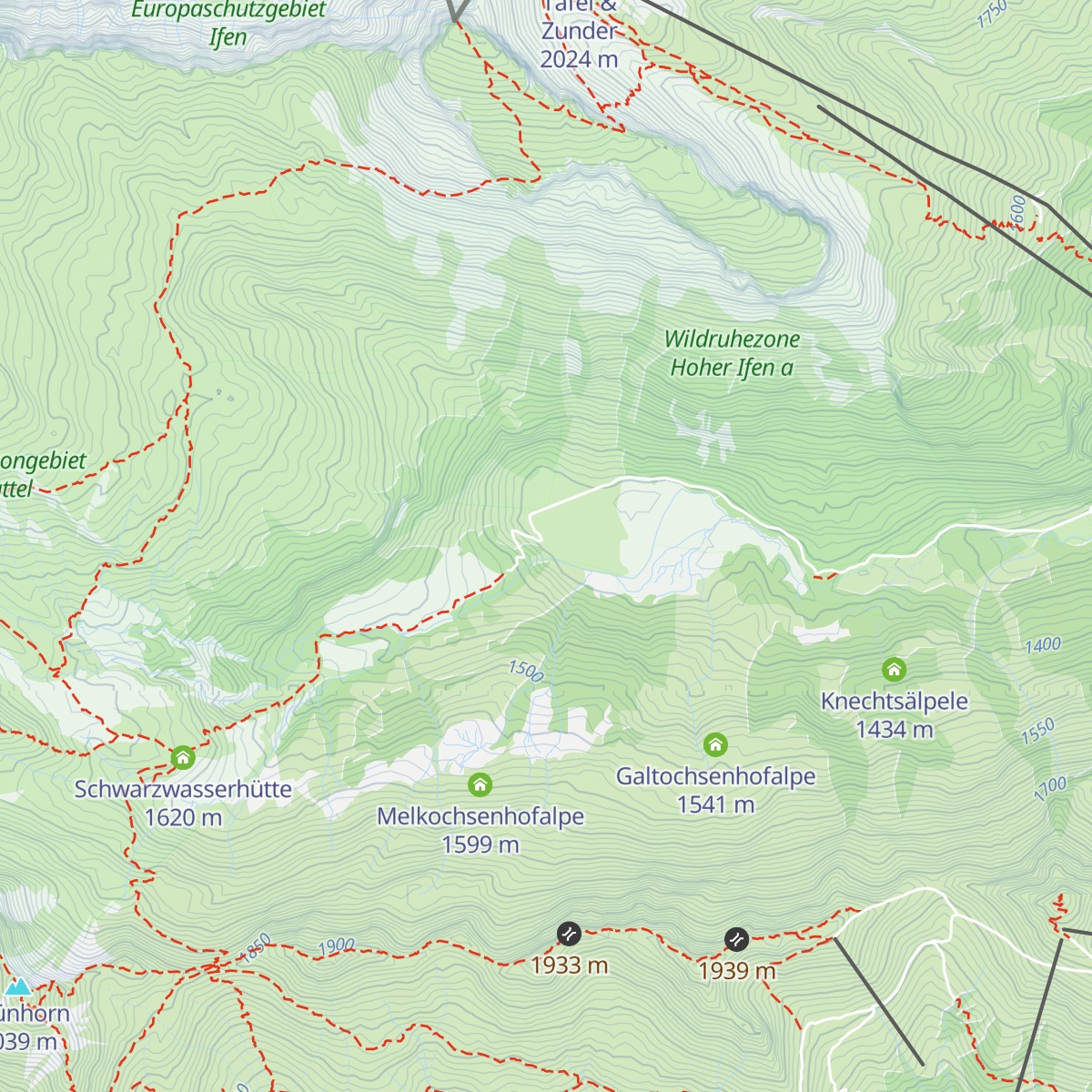 Alpe Melköde map