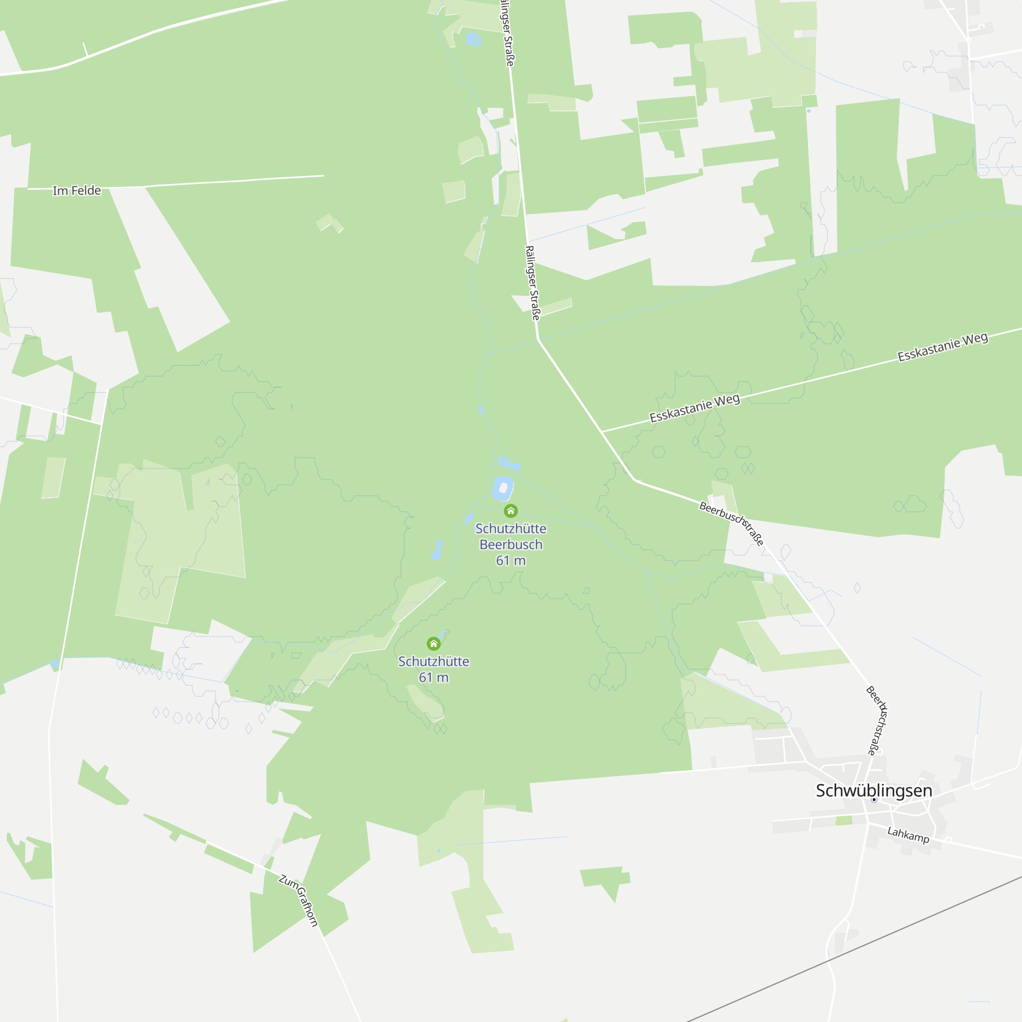 Schutzhütte Beerbusch map