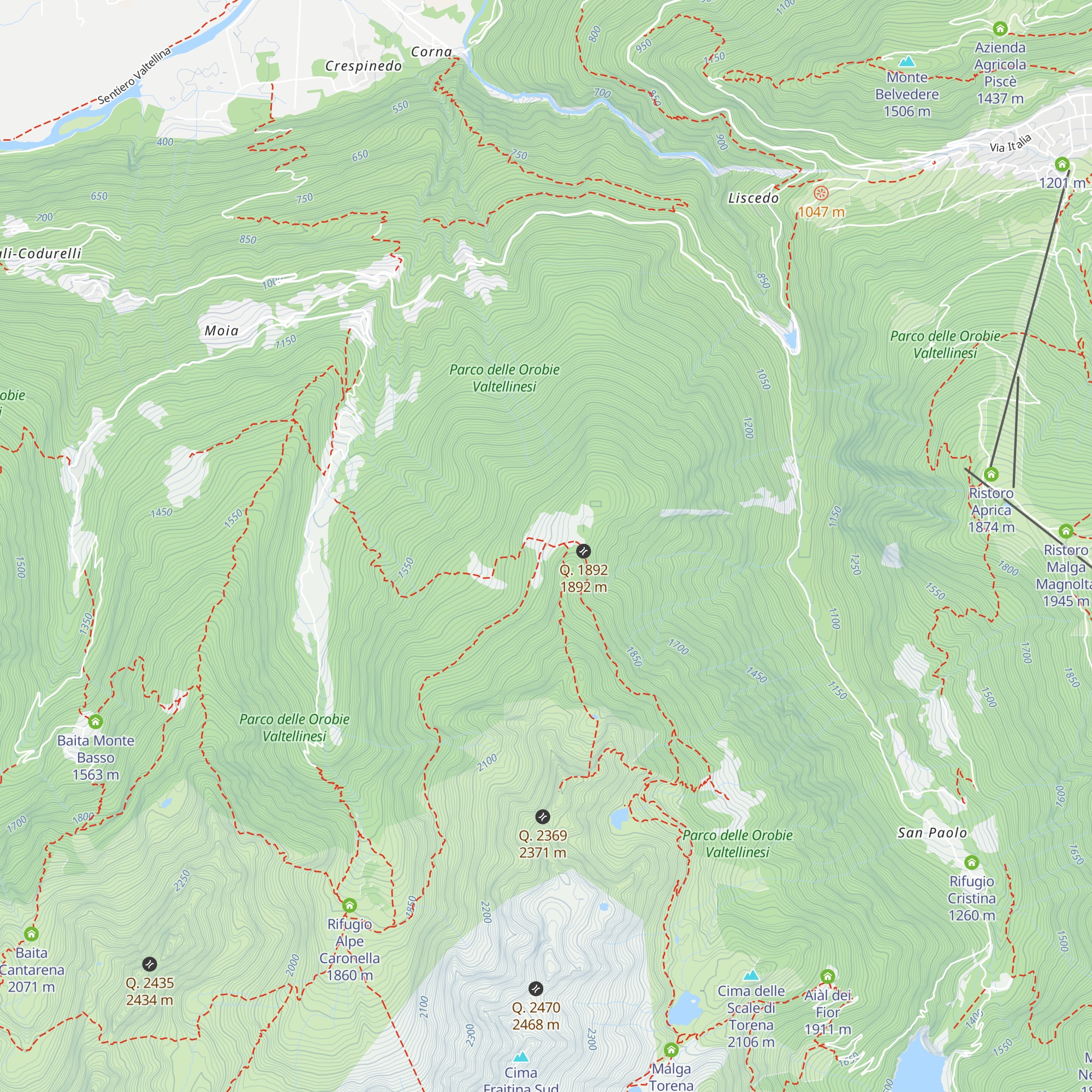 Malga Dosso map