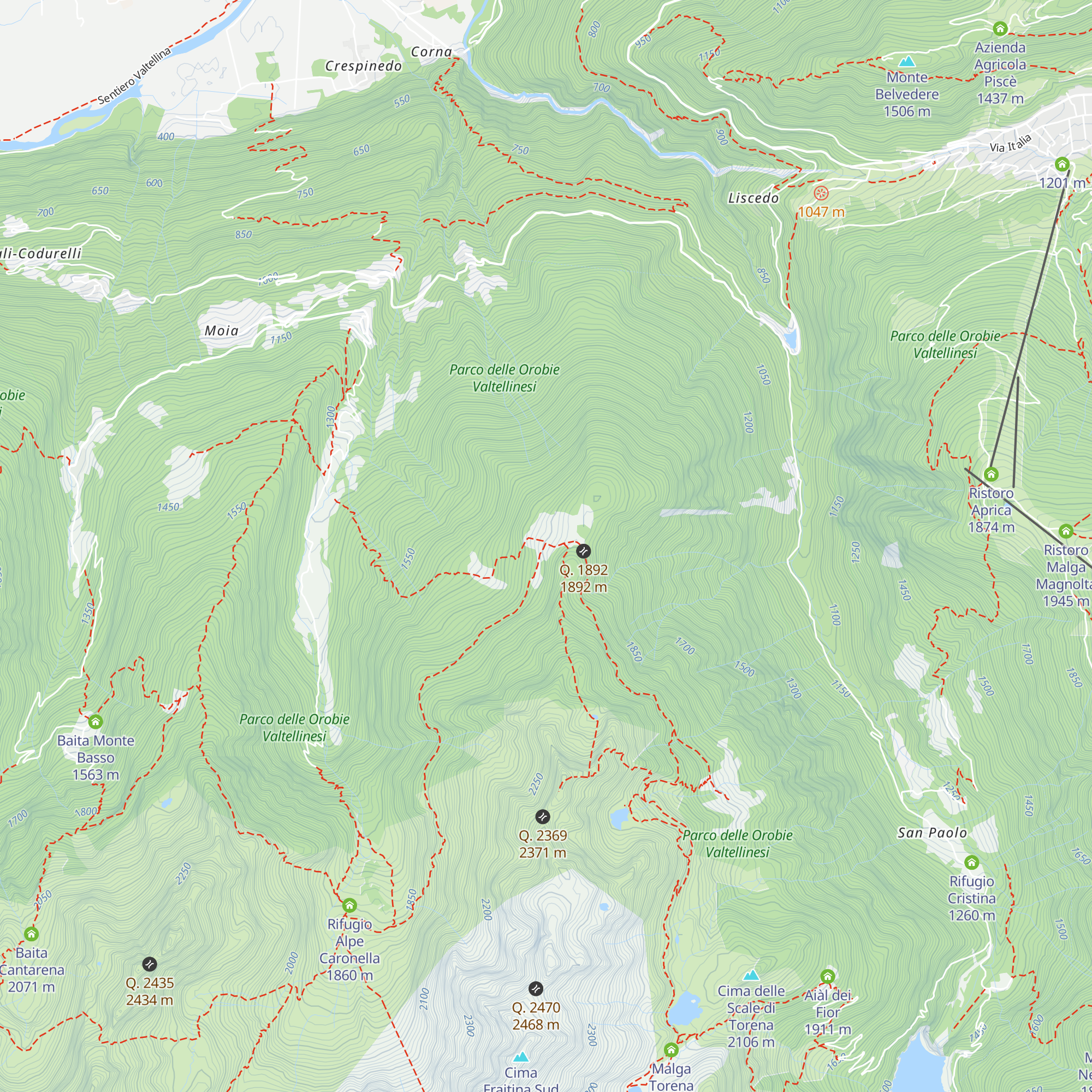 Malga Dosso map