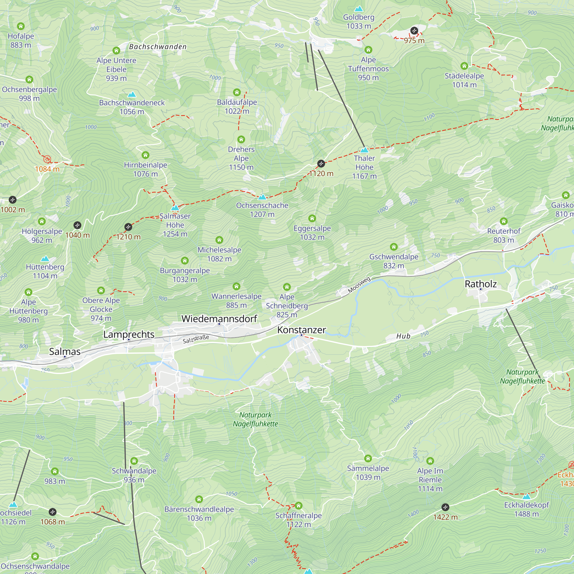 Alpe Schneidberg map
