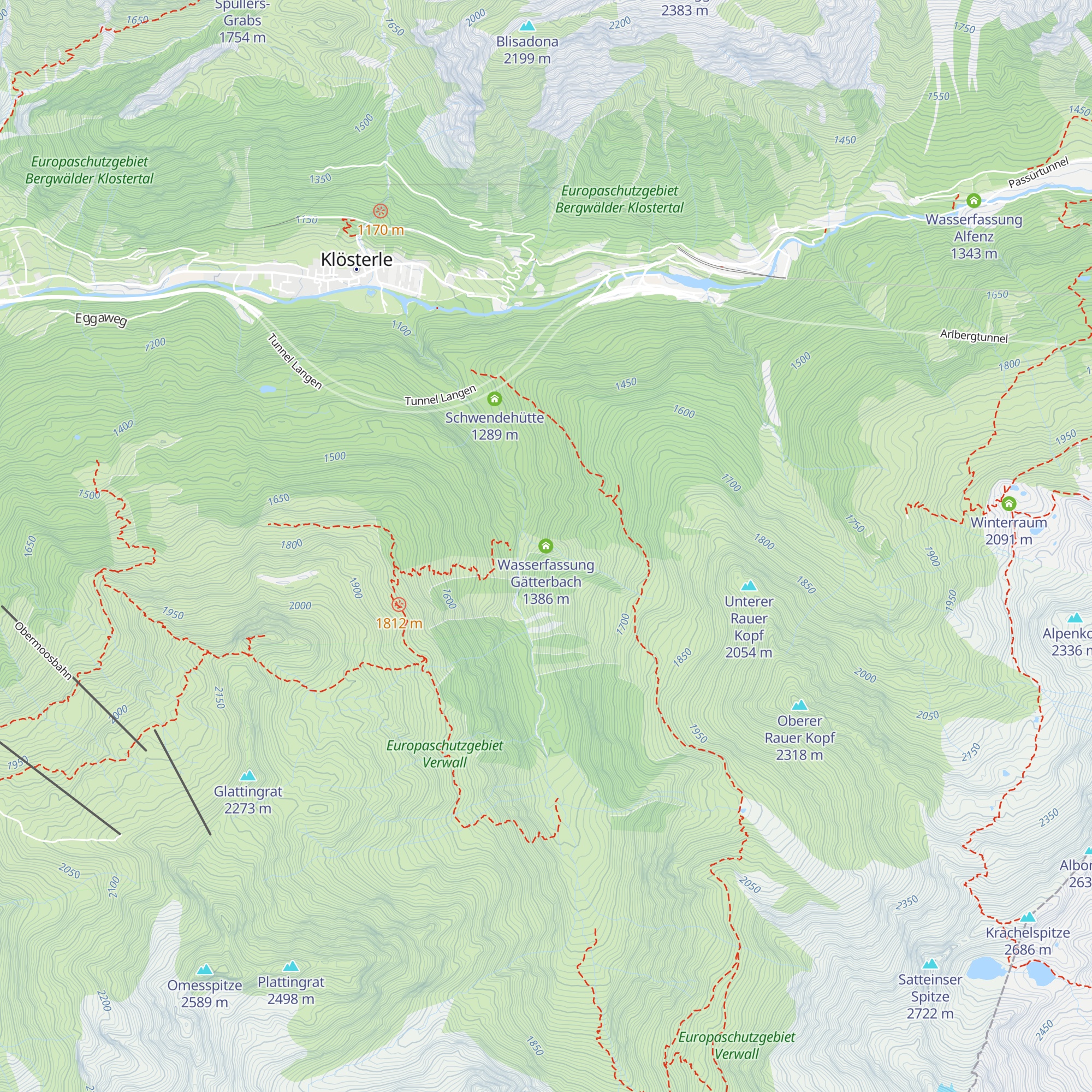Wasserfassung Gätterbach map