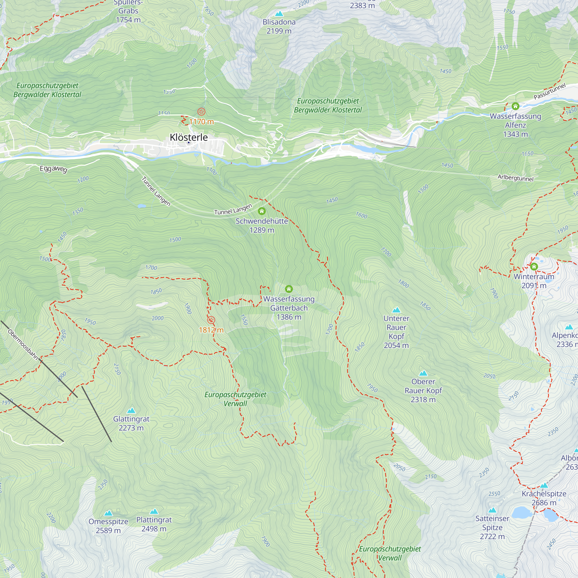 Wasserfassung Gätterbach map