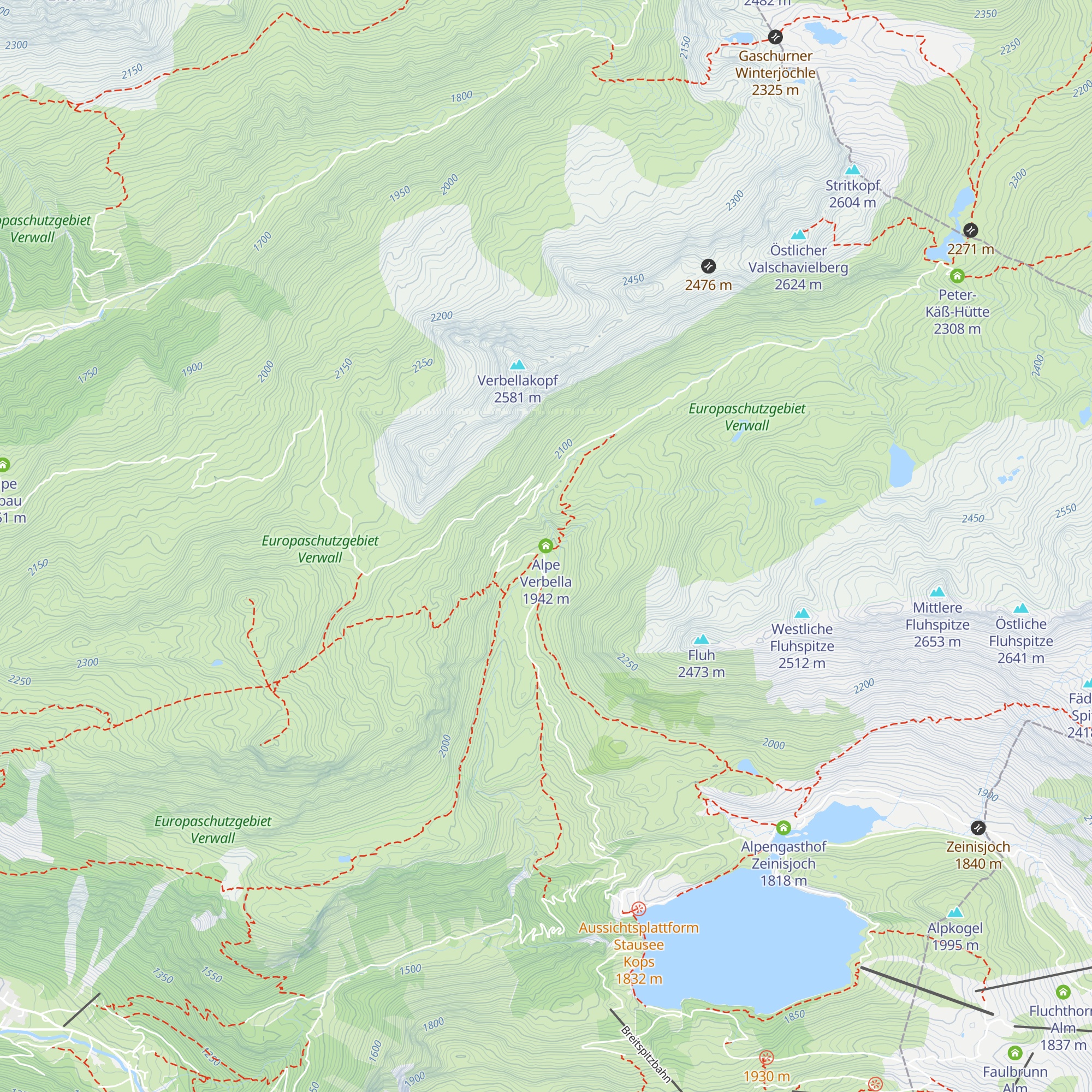 Alpe Verbella map