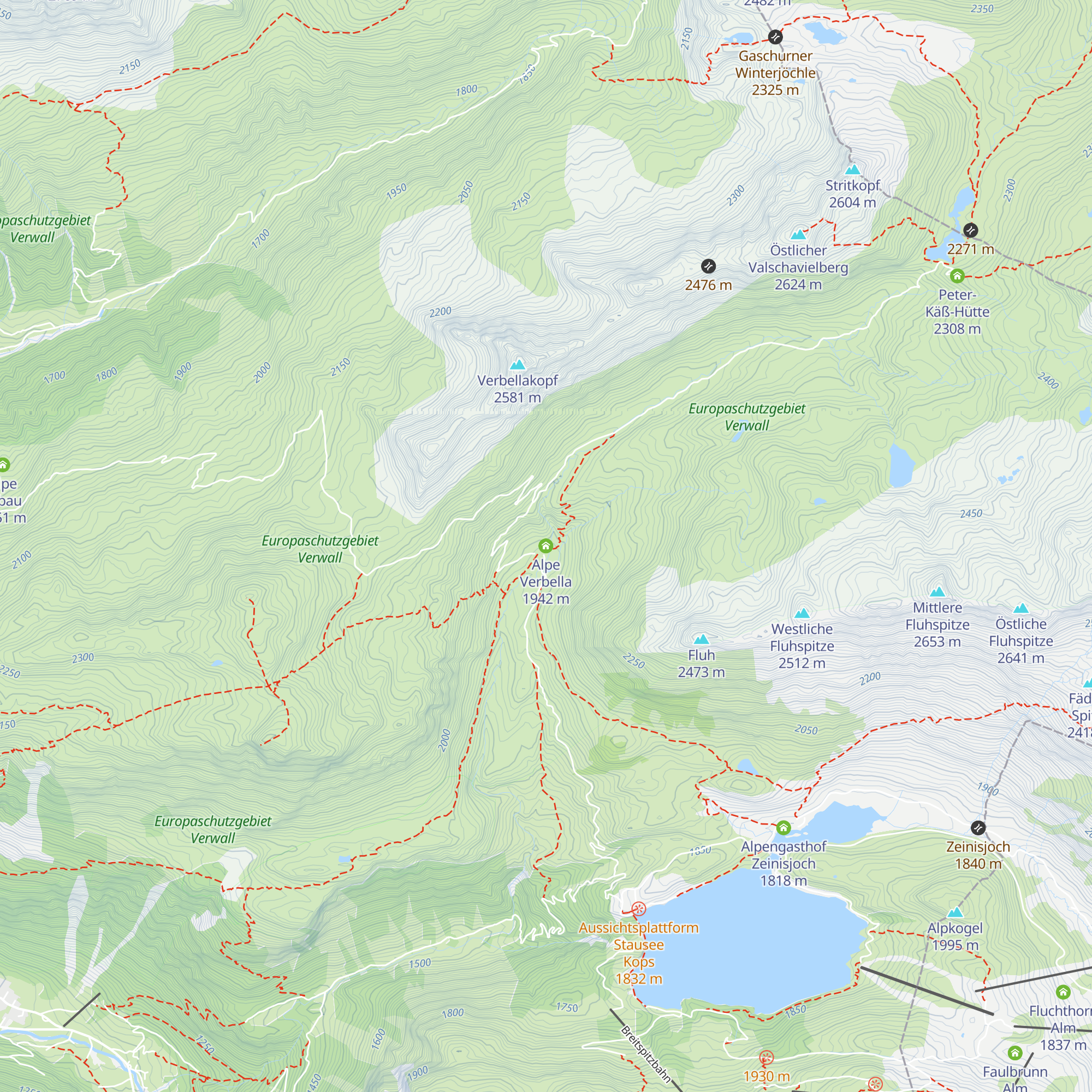 Alpe Verbella map