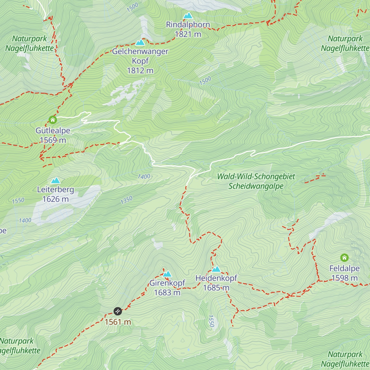 Scheidwangalpe map