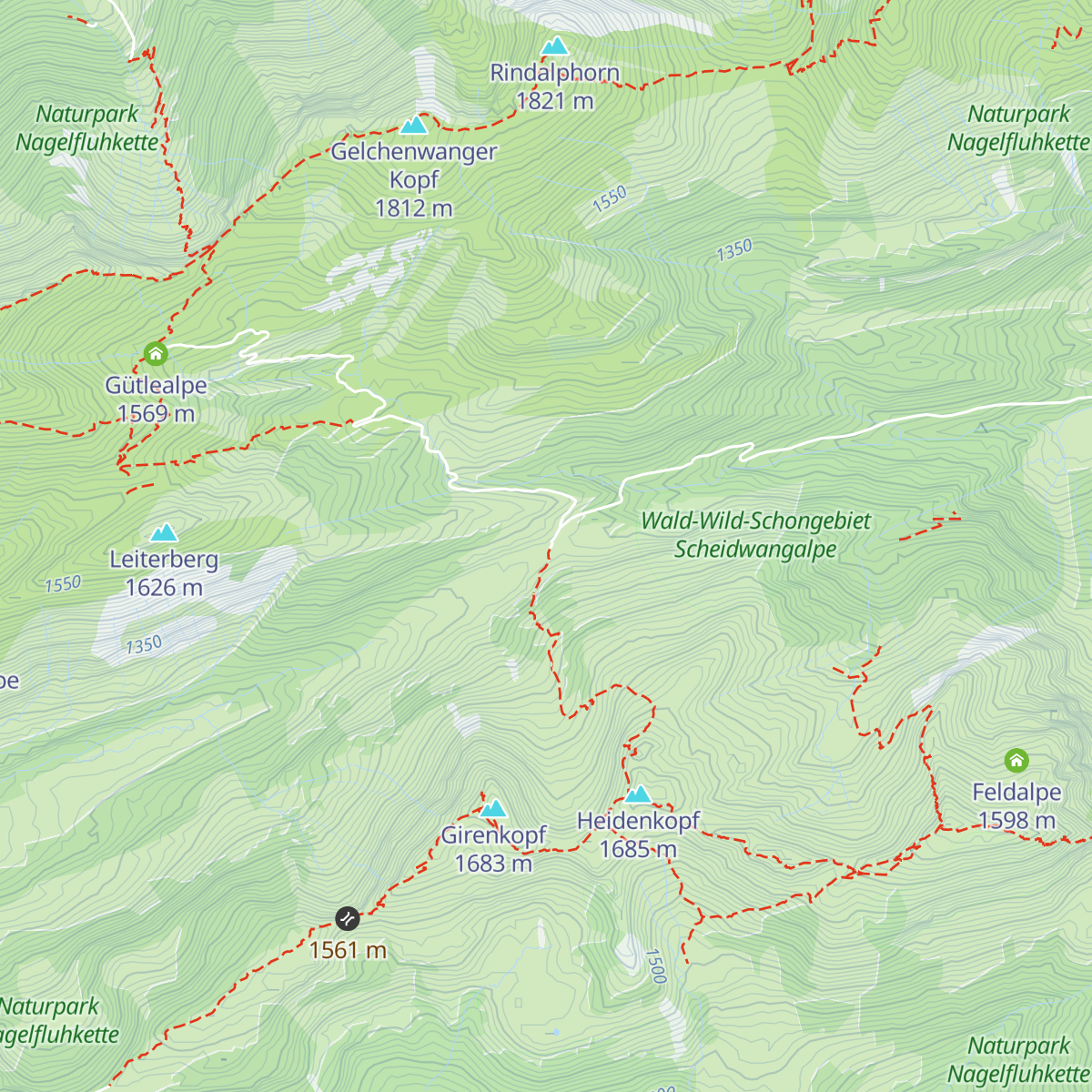 Scheidwangalpe map