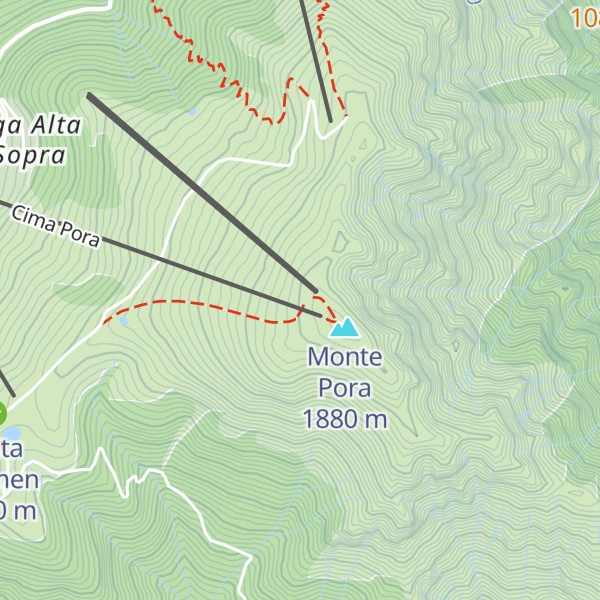 Map of Rifugio Cima Pora