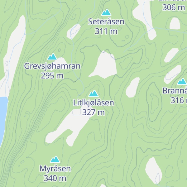 Map of Litlkjølåsen