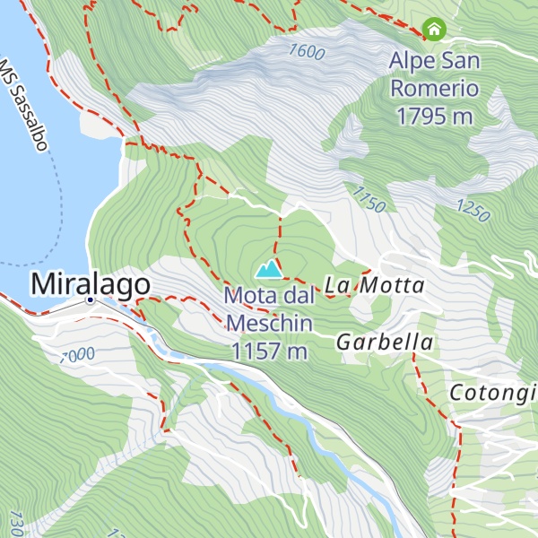 Map of Mota dal Meschin
