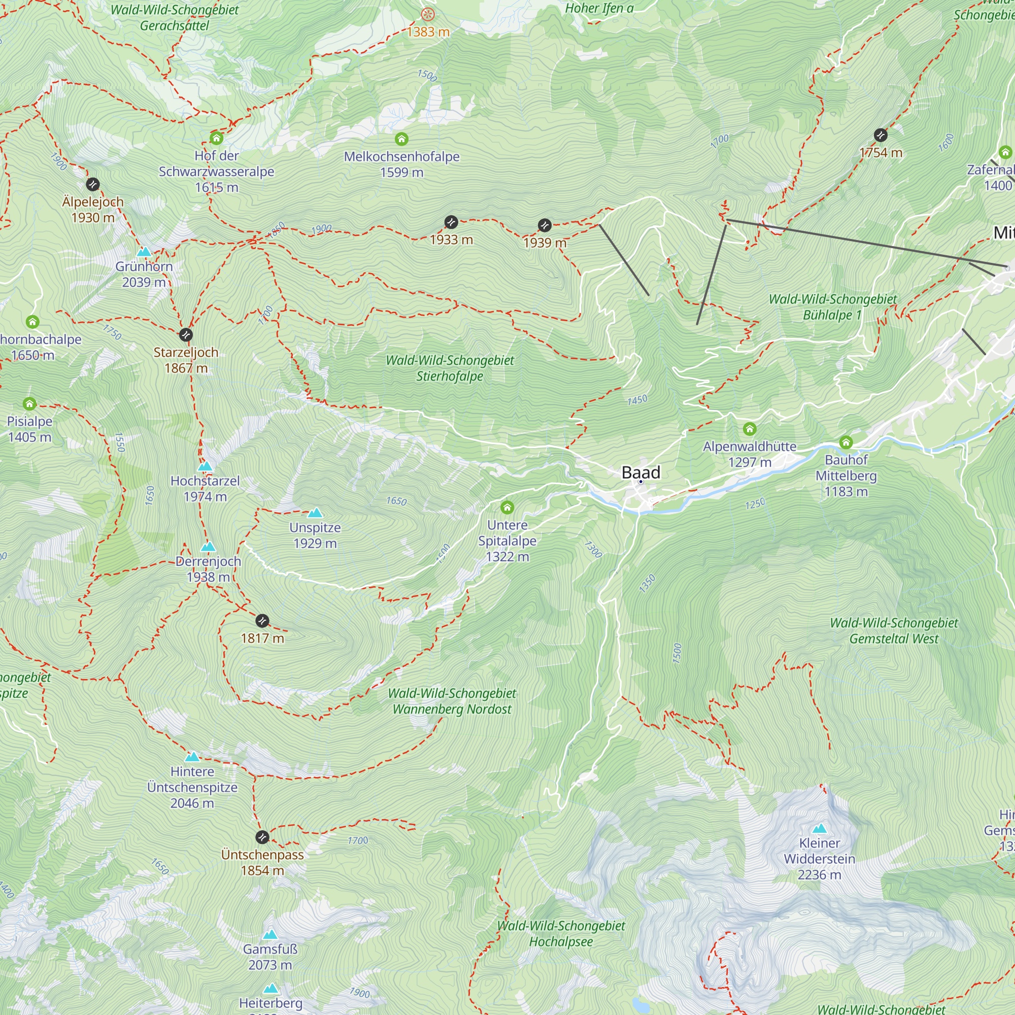 Untere Spitalalpe map