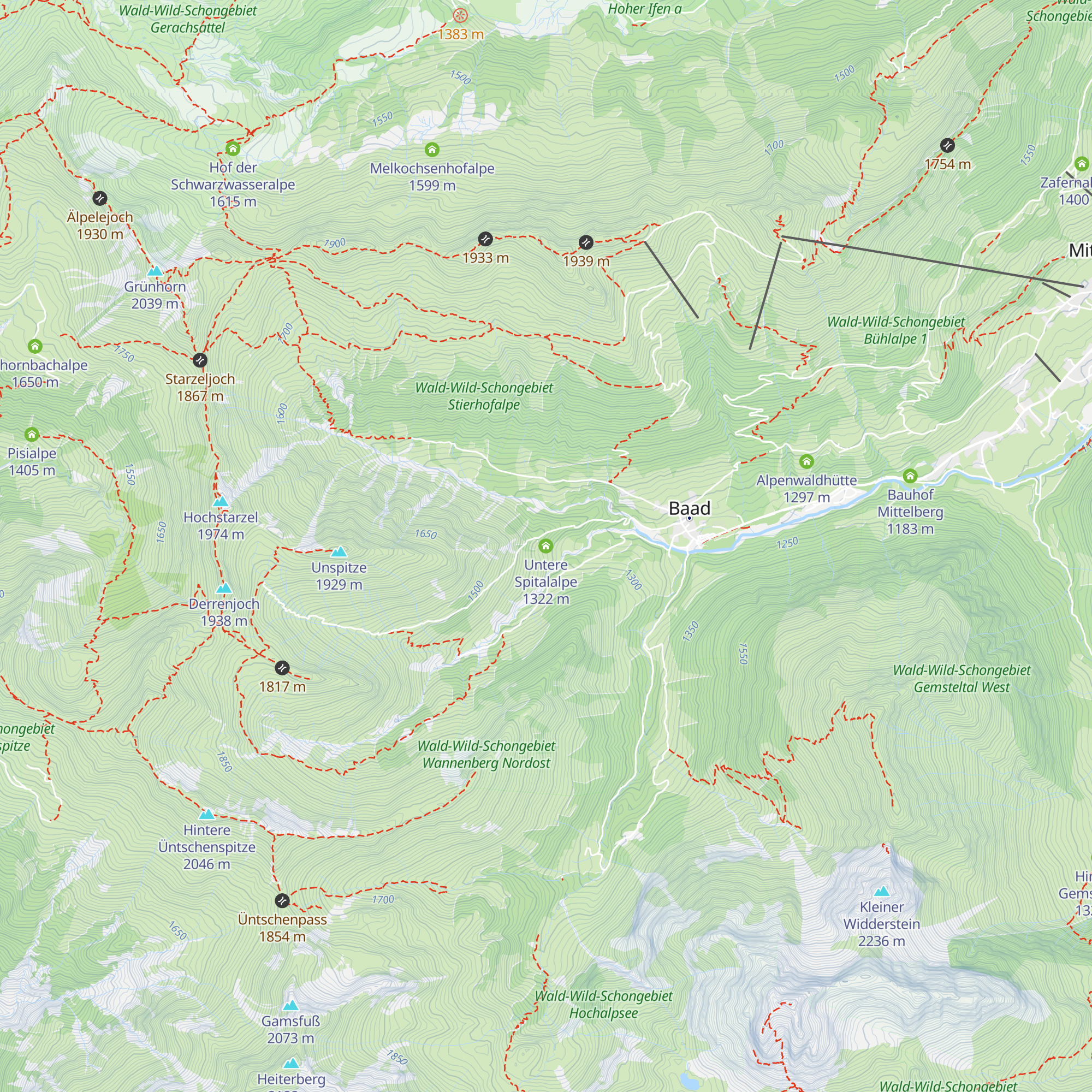 Untere Spitalalpe map