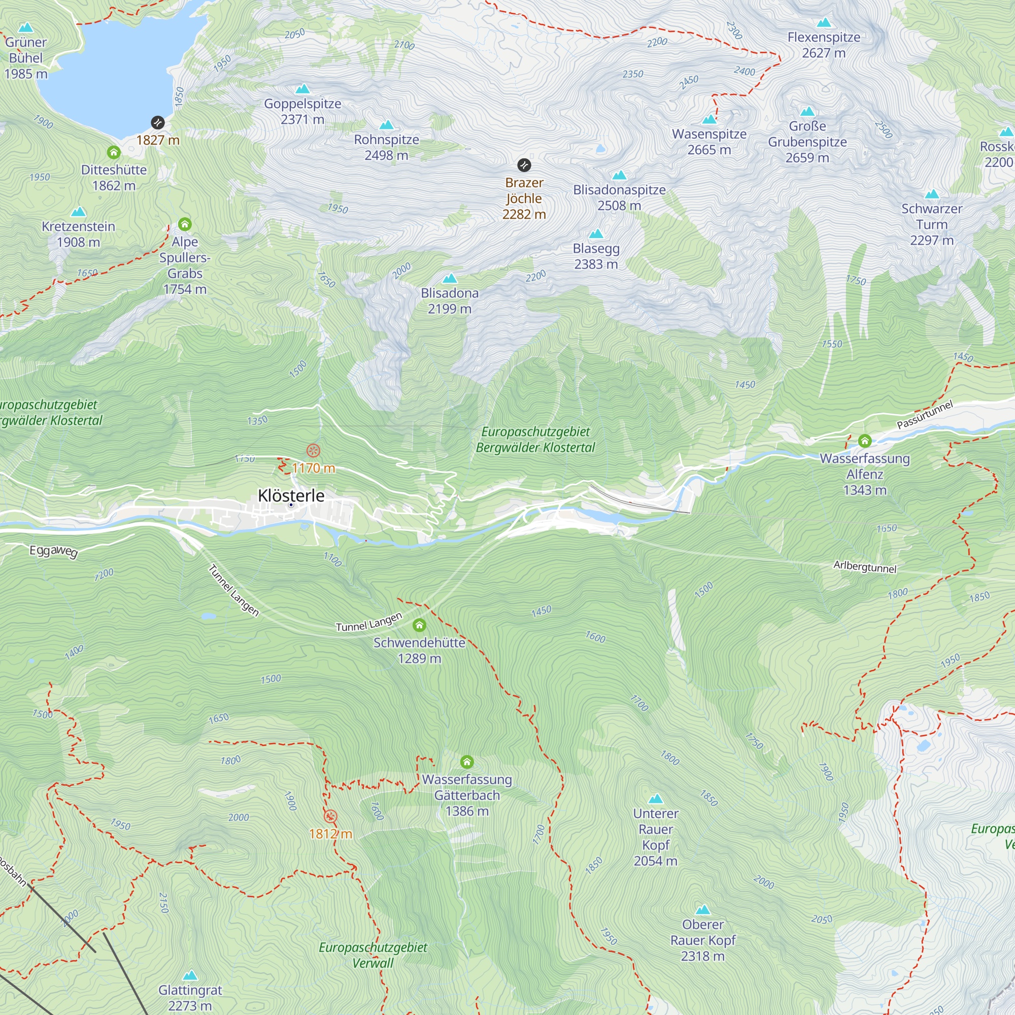 Arlberg Express map