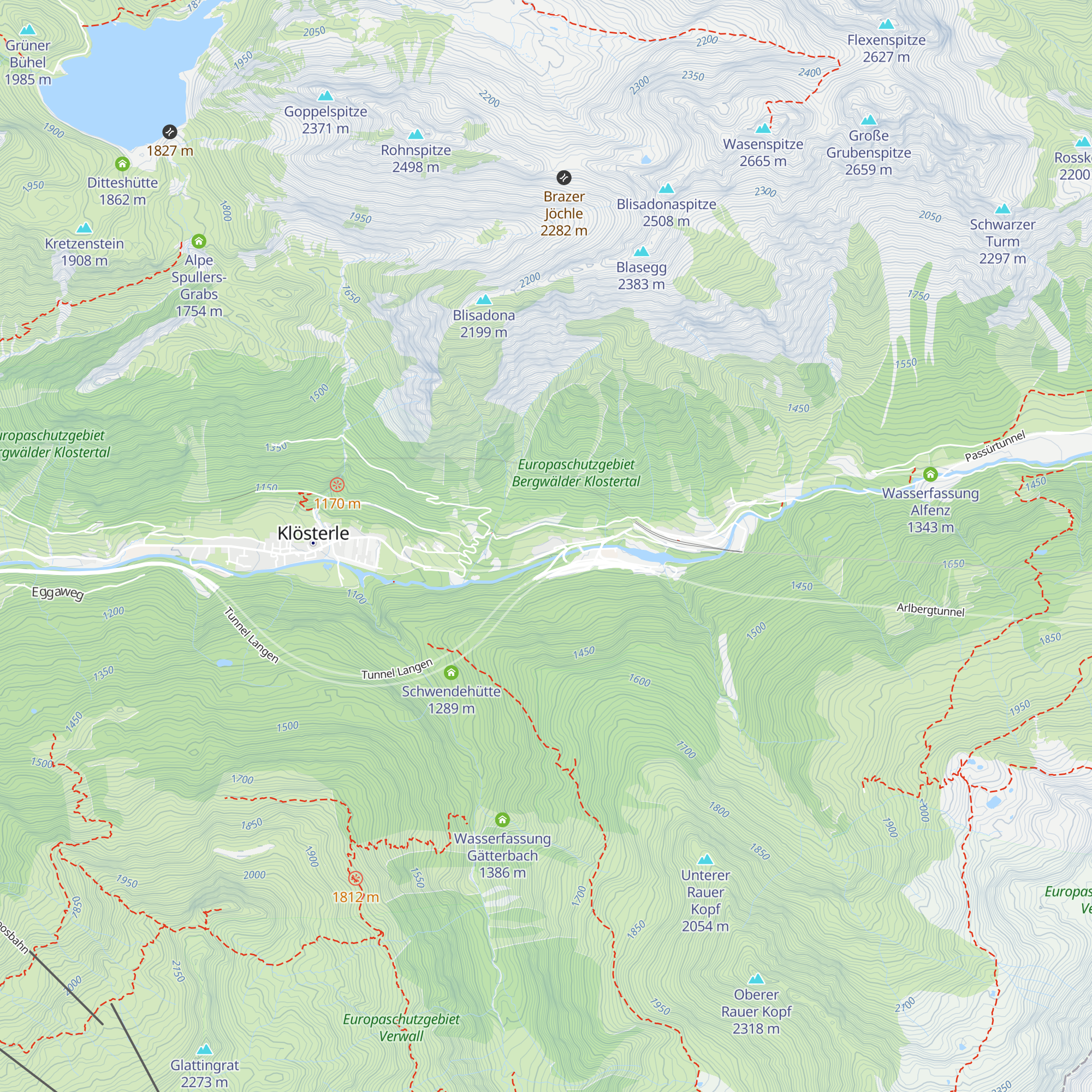 Arlberg Express map