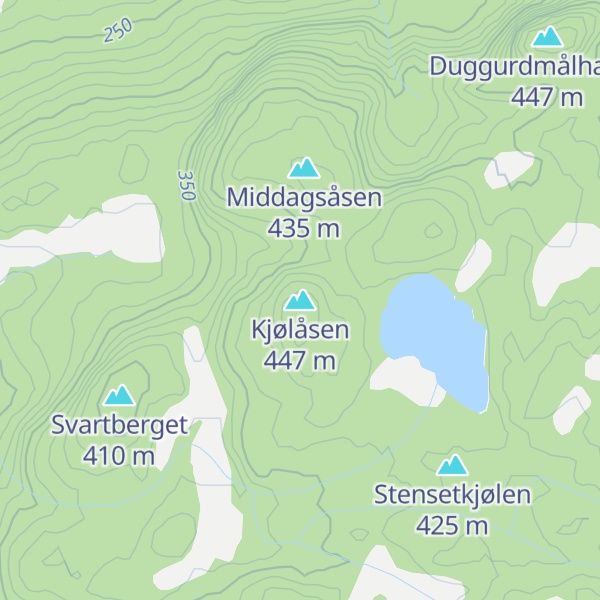 Map of Kjølåsen