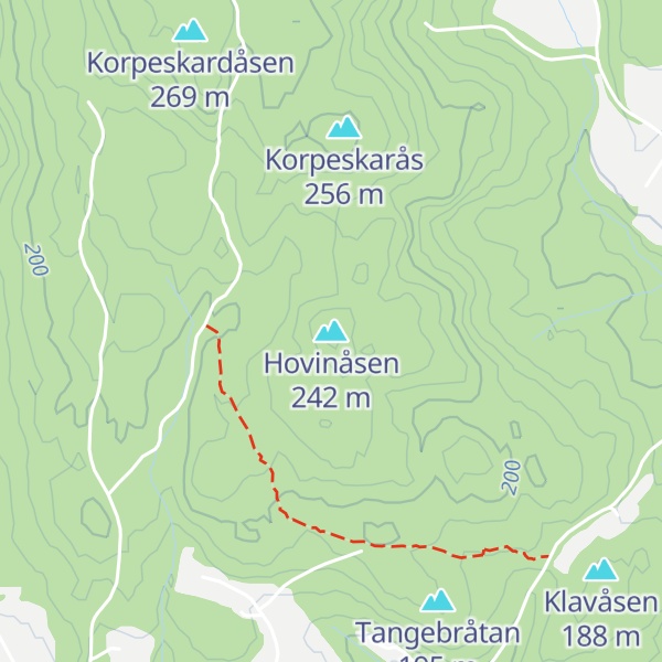 Map of Hovinåsen