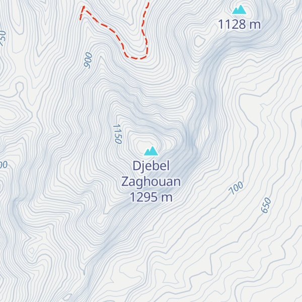 Map of Djebel Zaghouan
