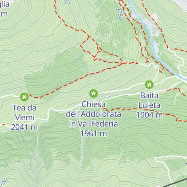 Map of Chiesa dell'Addolorata in Val Federia