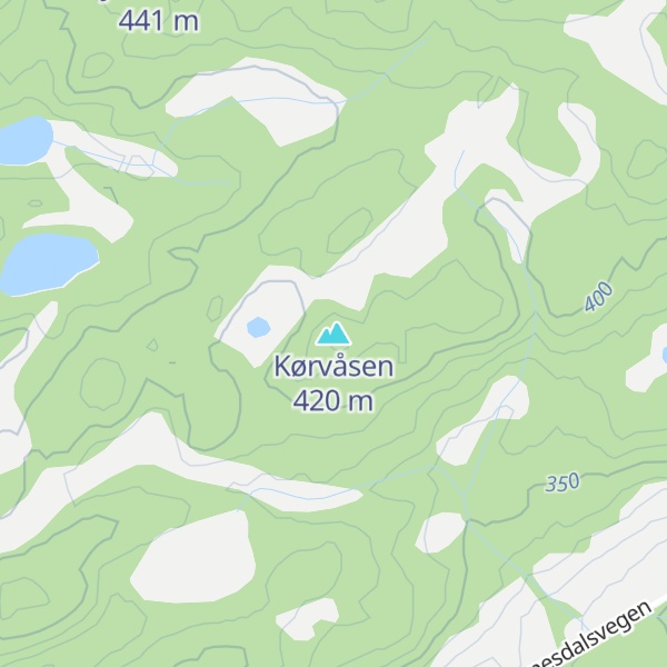 Map of Kørvåsen