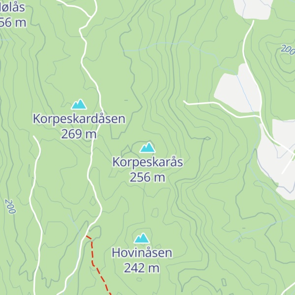 Map of Korpeskarås