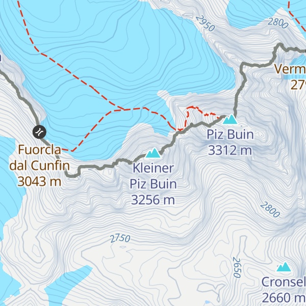 Map of Kleiner Piz Buin