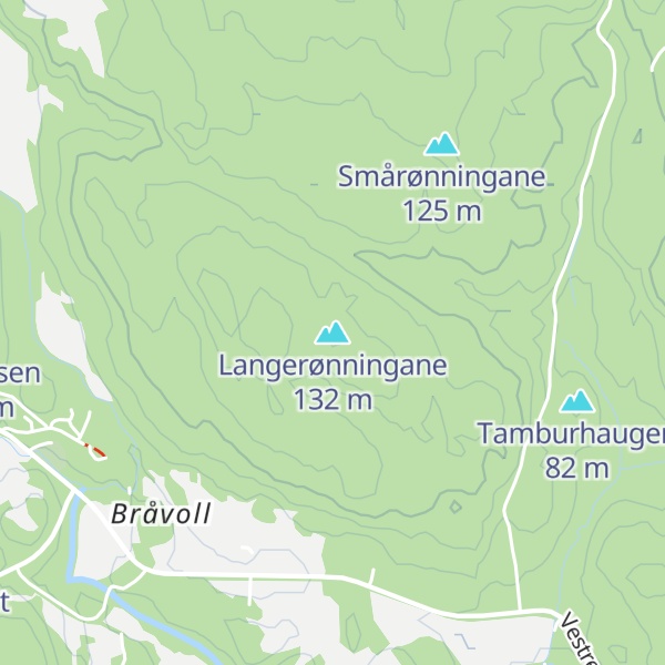 Map of Langerønningane