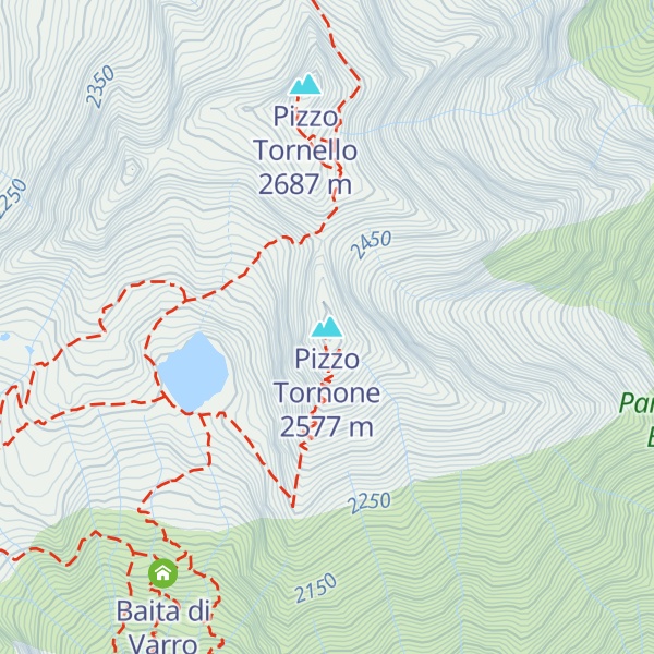 Map of Pizzo Tornone