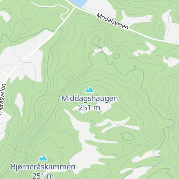 Map of Middagshaugen