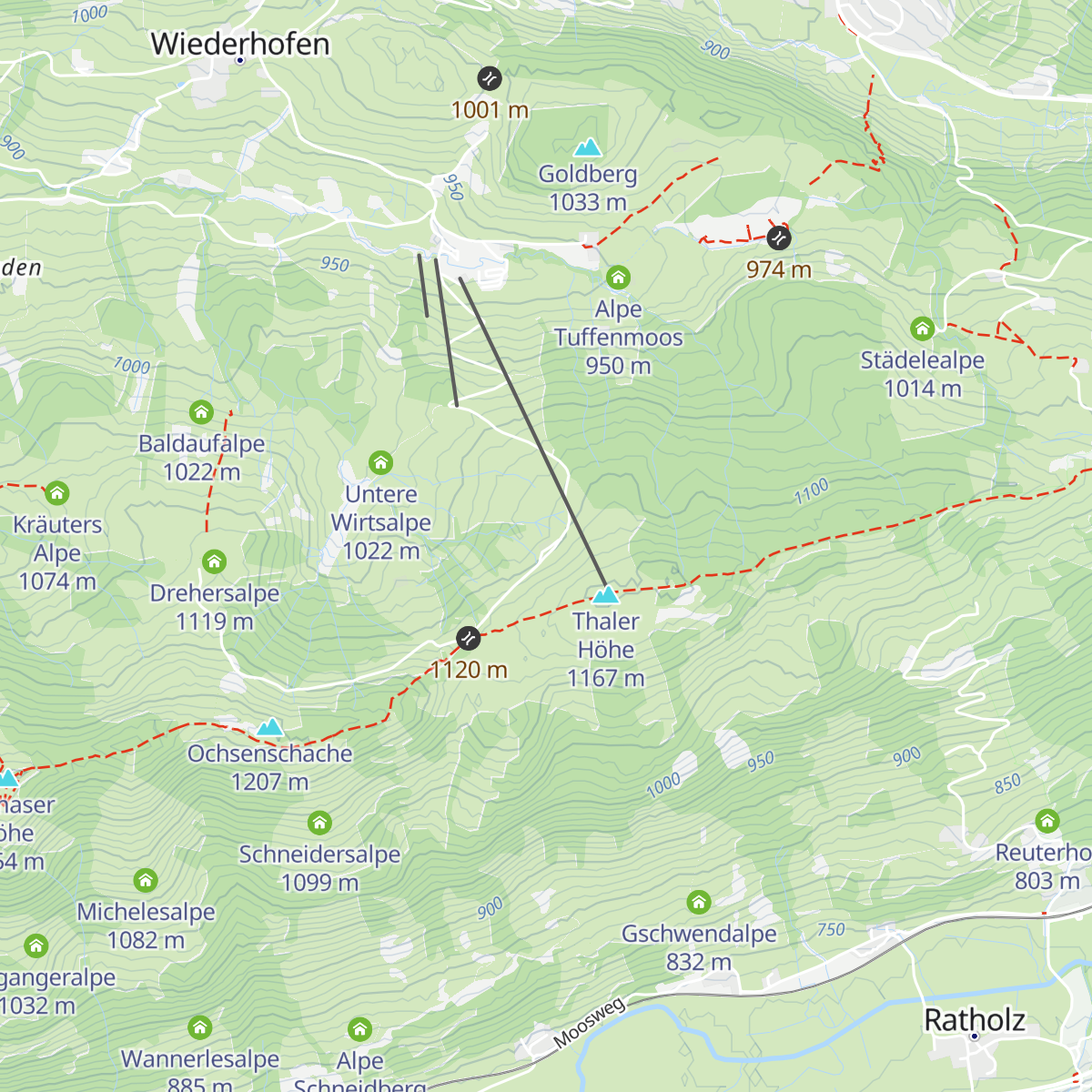 Hofackeralpe map